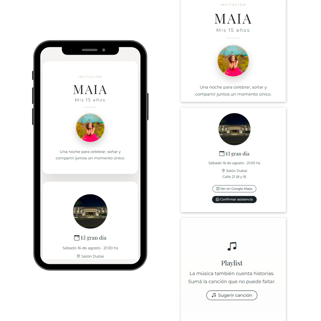 Ejemplo de tarjeta digital interactiva