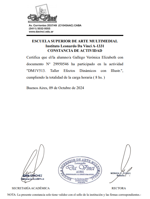 Certificado Illustrator Dinámico