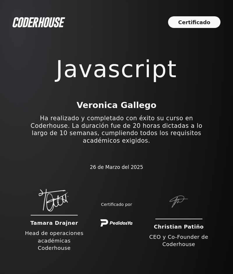 Certificado Curso de JavaScript